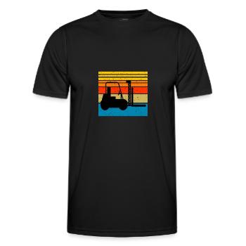 Conducteur de chariot élévateur chariot élévateur chariot élévateur - T-shirt sport Homme - noir - Devant - AI Model Male 178 dark (178cm)