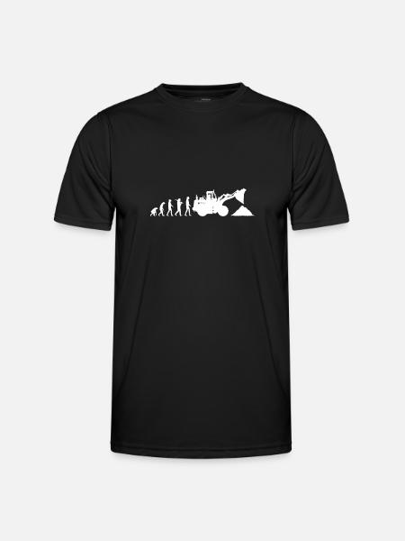 Evolution chargeuse sur pneus Chantiers - T-shirt sport Homme - noir