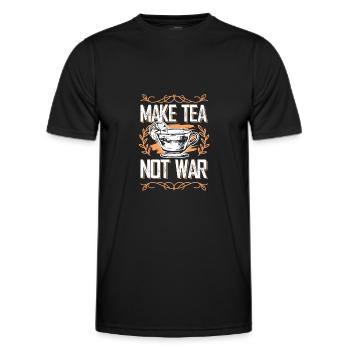 tee no war - Men's Functional T-Shirt - black - Front - AI Model Male 178 dark (178cm)