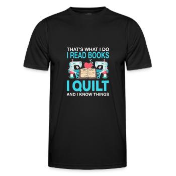 Quilt Steppen Quilting Nähen Stricken Nadel Quilt - Männer Funktions-T-Shirt - Schwarz - Vorne - AI Model Male 178 dark (178cm)