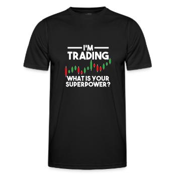 Trader Trader Investor Forex Actions Cadeau - T-shirt sport Homme - noir - Devant - AI Model Male 178 dark (178cm)
