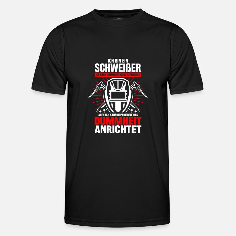 Beruf Schweißer - Schweißen Spruch Geschenk - Männer Funktions-T-Shirt - Schwarz