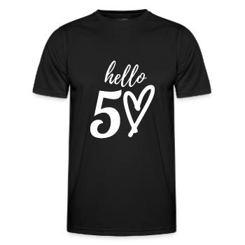 50th birthday - Men's Functional T-Shirt - black - Front - AI Model Male 178 dark (178cm)