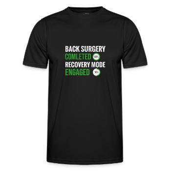 Back Surgery Recovery Gift Spines Surgery - Men's Functional T-Shirt - black - Front - AI Model Male 178 dark (178cm)