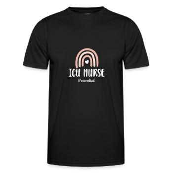 ICU Nurse intensive care nurse intensive care - Men's Functional T-Shirt - black - Front - AI Model Male 178 dark (178cm)