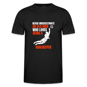 Torwart Mann Fußball Torhüter Spruch Vater Tormann - Männer Funktions-T-Shirt - Schwarz - Vorne - AI Model Male 178 dark (178cm)