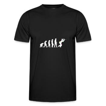 Gotcha Markierer Hopper Paintball feld - Männer Funktions-T-Shirt - Schwarz - Vorne - AI Model Male 178 dark (178cm)