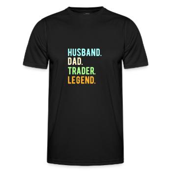 STOCK MARKET/FOREX TRADER trader legend - Männer Funktions-T-Shirt - Schwarz - Vorne - AI Model Male 178 dark (178cm)