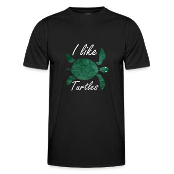 Turtles turtle - Men's Functional T-Shirt - black - Front - AI Model Male 178 dark (178cm)