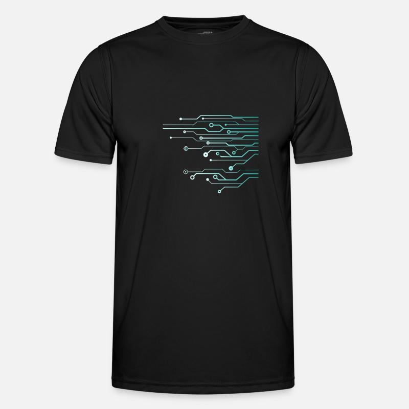 Computer Circuit Engineer Computer Nerd - T-shirt sport Homme - noir