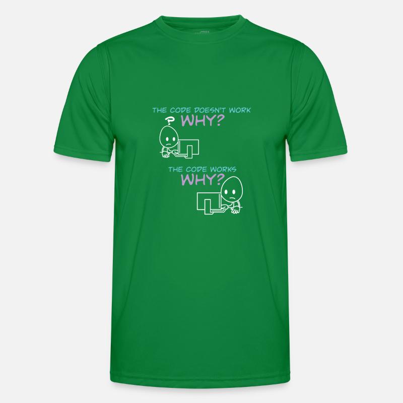 Programmer Code Works Why Men's Functional T-Shirt