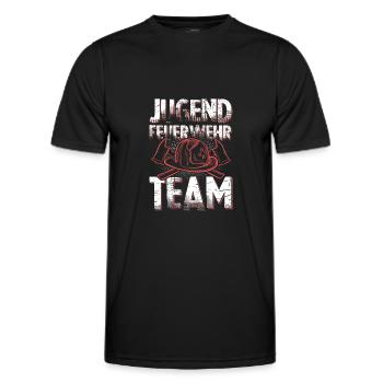 Feuerwehr Team jugend - Männer Funktions-T-Shirt - Schwarz - Vorne - AI Model Male 178 dark (178cm)
