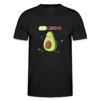Avo Cardio - Avocardio - Men's Functional T-Shirt - black - Front - AI Model Male 178 dark (178cm)