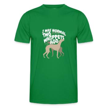Two Whippets Dog Dog Owner Gift - Men's Functional T-Shirt - kelly green - Front - AI Model Male 178 dark (178cm)