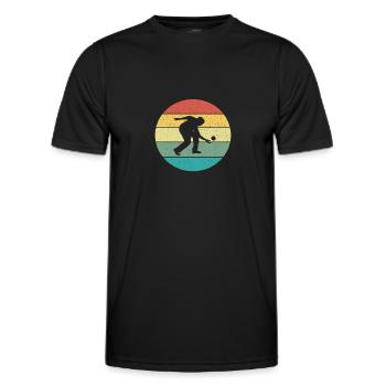 Rétro vintage Pétanque pétanque pétanque joueur - T-shirt sport Homme - noir - Devant - AI Model Male 178 dark (178cm)