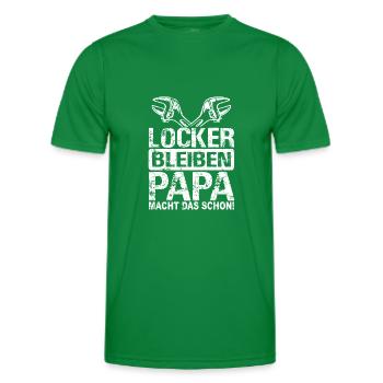 Locker bleiben Papa macht das schon Heimwerker Dad - Männer Funktions-T-Shirt - Kelly Green - Vorne - AI Model Male 178 dark (178cm)