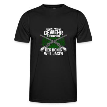 Reichet mir das Gewehr - Jäger - Männer Funktions-T-Shirt - Schwarz - Vorne - AI Model Male 178 dark (178cm)
