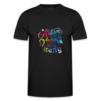 Autisme Autiste Asberger Autisme Awareness Puzzle - T-shirt sport Homme - noir - Devant - AI Model Male 178 dark (178cm)