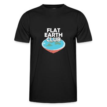 Flat Flat Earth Flat Earth Conspiracy - Men's Functional T-Shirt - black - Front - AI Model Male 178 dark (178cm)