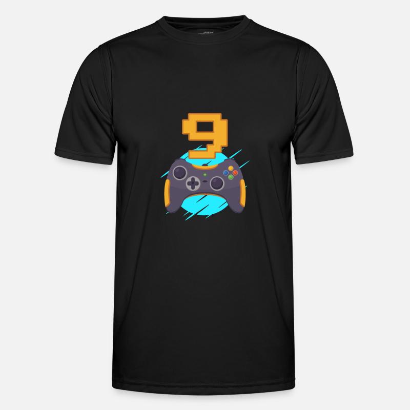 Kids 9th Birthday Gamer PC Console Zocker Men's Functional T-Shirt