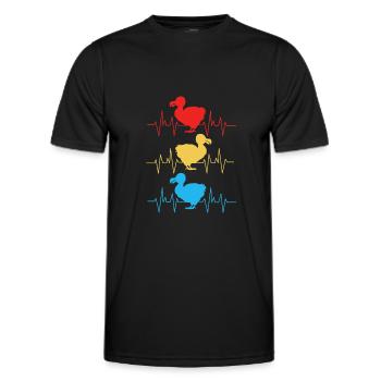 Dodo Geschenk Vogel Urzeit Fossil Archäologie Geek - Männer Funktions-T-Shirt - Schwarz - Vorne - AI Model Male 178 dark (178cm)