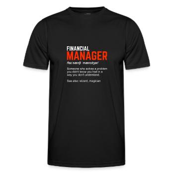 Finance Manager Definition Gift - Men's Functional T-Shirt - black - Front - AI Model Male 178 dark (178cm)