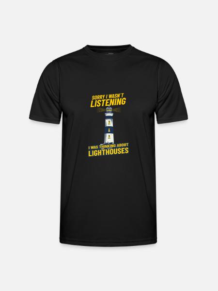 Lighthouse Seaside thinking about lighthouses - Men's Functional T-Shirt - black