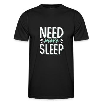 Il faut dormir - T-shirt sport Homme - noir - Devant - AI Model Male 178 dark (178cm)