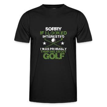 golf golfer - Men's Functional T-Shirt - black - Front - AI Model Male 178 dark (178cm)