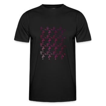 Flamingos Flamingo - T-shirt sport Homme - noir - Devant - AI Model Male 178 dark (178cm)