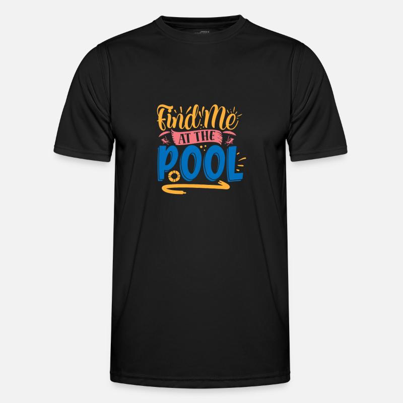 Am by the pool - Men's Functional T-Shirt - black