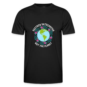 Destroy patriarchy féministe cadeau - T-shirt sport Homme - noir - Devant - AI Model Male 178 dark (178cm)