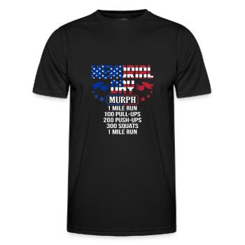 Memorial Day Murph Military Service - Men's Functional T-Shirt - black - Front - AI Model Male 178 dark (178cm)