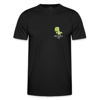 Beersaurus Rex Beer Dinosaur Carnival Costume - Men's Functional T-Shirt - black - Front - AI Model Male 178 dark (178cm)