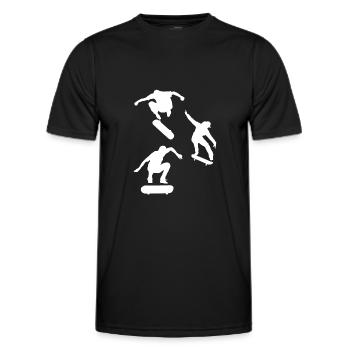 Skate skater - T-shirt sport Homme - noir - Devant - AI Model Male 178 dark (178cm)