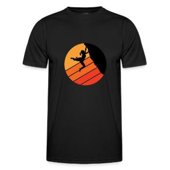 escalade bouldern montagnes de montagne - T-shirt sport Homme - noir - Devant - AI Model Male 178 dark (178cm)