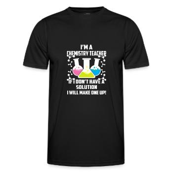 Chimie-professeur de chimie amateur de chimie-cadeau - T-shirt sport Homme - noir - Devant - AI Model Male 178 dark (178cm)