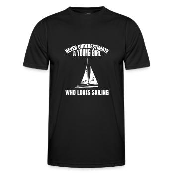 Voile voile bateau bateau voile - T-shirt sport Homme - noir - Devant - AI Model Male 178 dark (178cm)