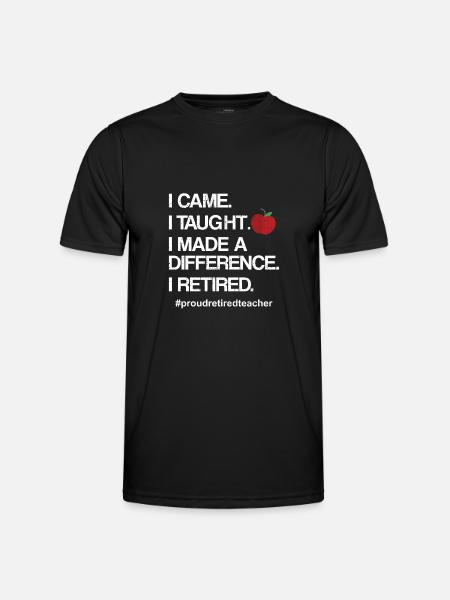 Enseignante retraités - T-shirt sport Homme - noir