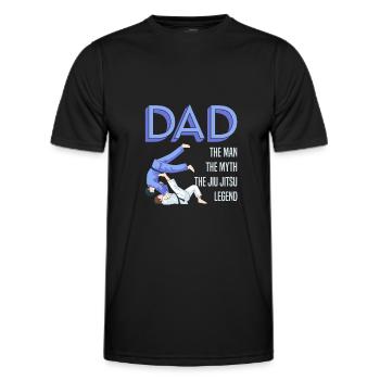 Jiujitsu Dad The Man The Myth The Jiu Jitsu Leg - Men's Functional T-Shirt - black - Front - AI Model Male 178 dark (178cm)