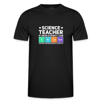 Teacher of Science Teacher Teacher - Men's Functional T-Shirt - black - Front - AI Model Male 178 dark (178cm)
