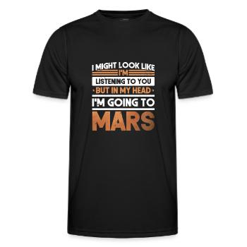 Mars - Männer Funktions-T-Shirt - Schwarz - Vorne - AI Model Male 178 dark (178cm)