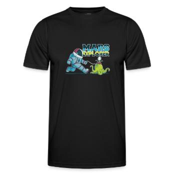 Mars - Männer Funktions-T-Shirt - Schwarz - Vorne - AI Model Male 178 dark (178cm)