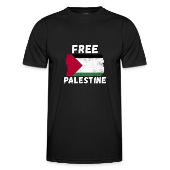 Palestine libre Palestine Anti-Oppression - T-shirt sport Homme - noir - Devant - AI Model Male 178 dark (178cm)