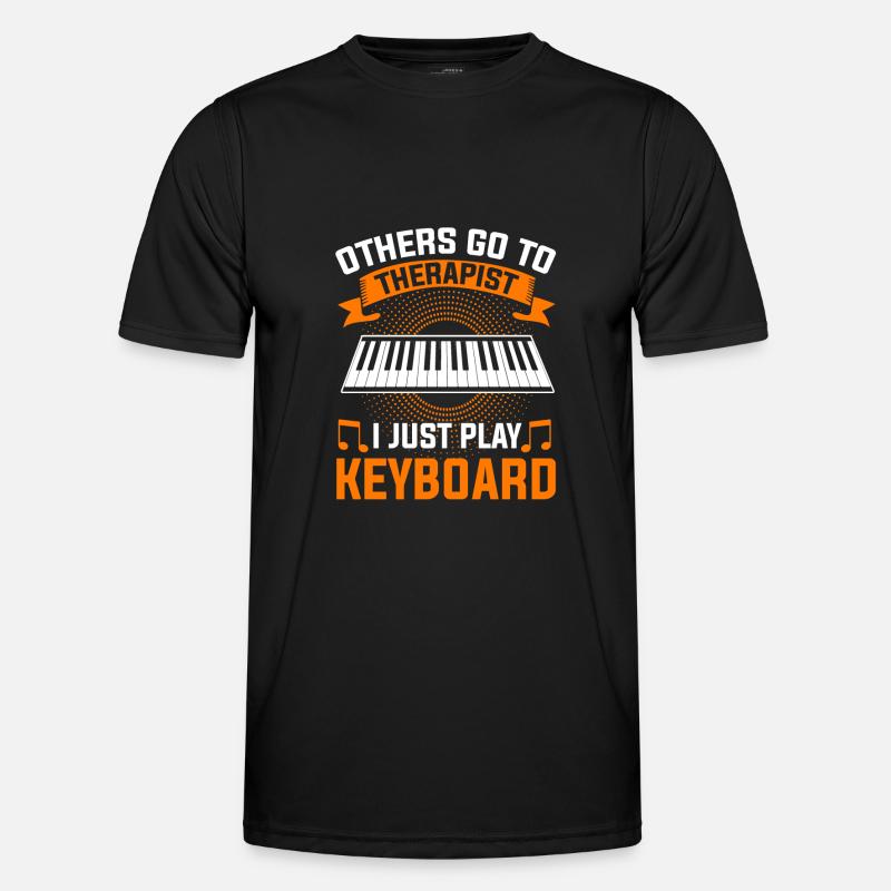 Keyboard Keyboarder Keyboarding Musiker - Männer Funktions-T-Shirt - Schwarz