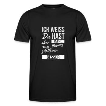 Lustig Funny Witzig Statement Papa Spruch Mann - Männer Funktions-T-Shirt - Schwarz - Vorne - AI Model Male 178 dark (178cm)
