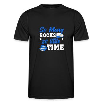 Many Livres Petit Temps Livres Bibliotek Chapitre - T-shirt sport Homme - noir - Devant - AI Model Male 178 dark (178cm)