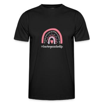 Teaching assistant Assistant Teacher Pedagogical assistant - Men's Functional T-Shirt - black - Front - AI Model Male 178 dark (178cm)