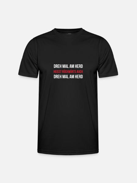 Lustig - Männer Funktions-T-Shirt - Schwarz