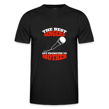 Sängerin Musik Mutter Musikerin Frau Mikrofon Mama - T-shirt sport Homme - noir - Devant - AI Model Male 178 dark (178cm)